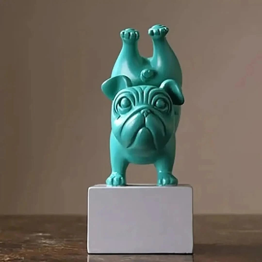 Bulldog de yoga-decor-VyFlair
