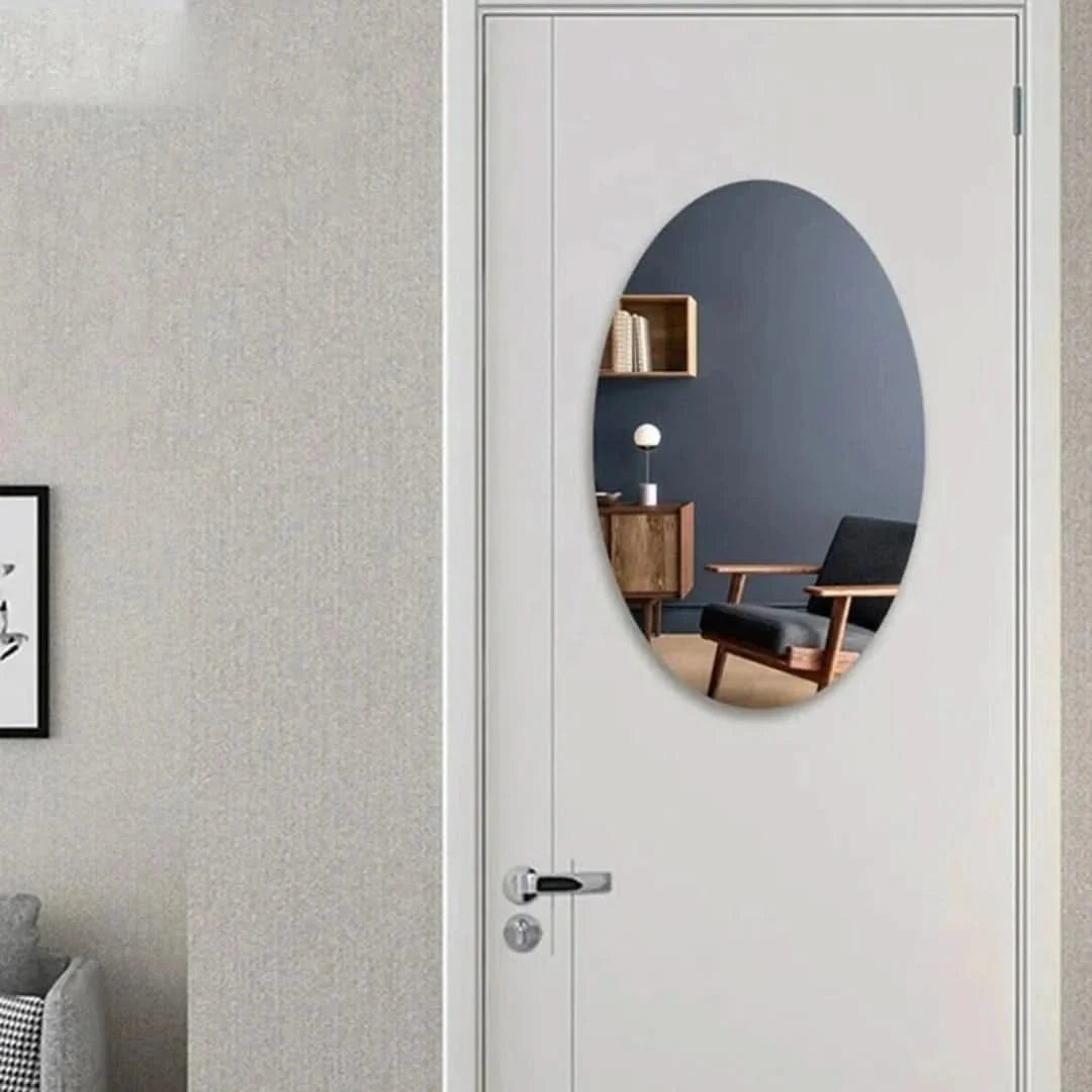 Espejo adhesivo | Forma ovalada-Adhesive Mirror-VyFlair