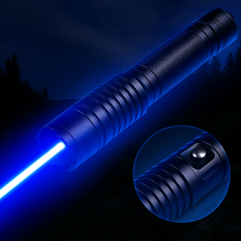 Linterna Láser Azul - Táctica Exterior - Alta Potencia Cree