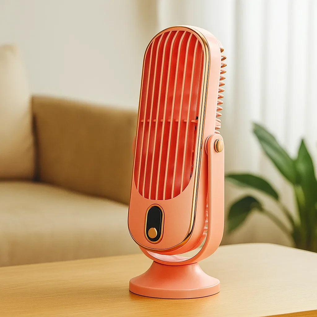 Ventilador USB Portátil Escritorio Recargable 360°