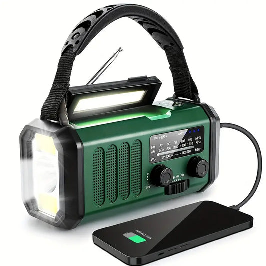 SurvivorPro Radio de Emergencia 10.000mAh – Carga Solar y Manual