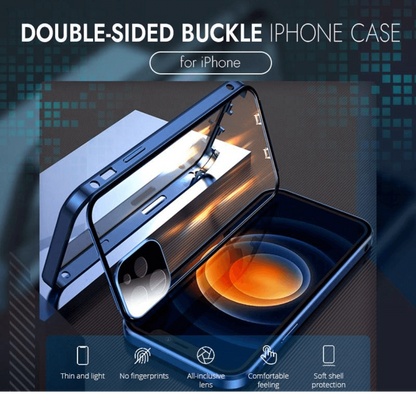 iPhone case with double-sided buckle