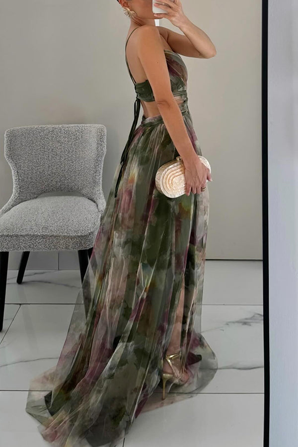 Aira - Vestido Largo Refinado con Cordones