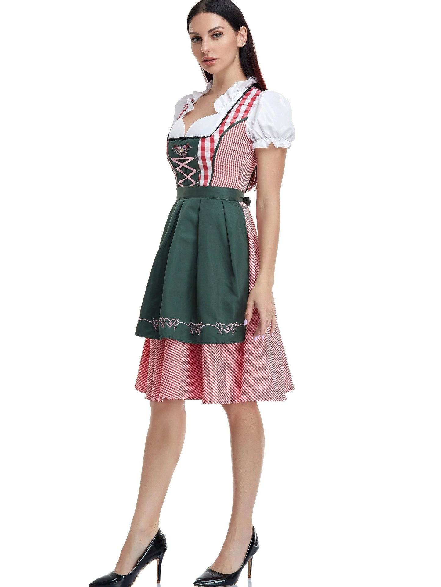 Vestido Dirndl para Damas - Materiales Suaves - Atuendo Tradicional de Oktoberfest