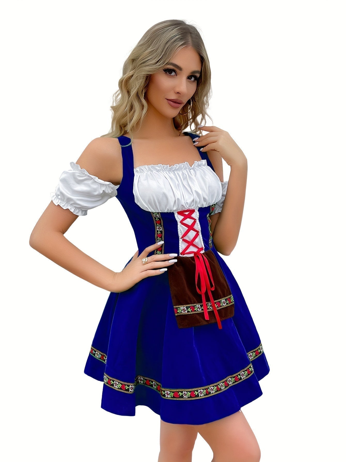 Vestido Dirndl Sin Hombros - Materiales Suaves - Trachten de Oktoberfest