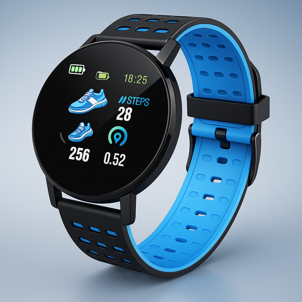 Reloj Inteligente Fitness Impermeable con Monitor de Salud
