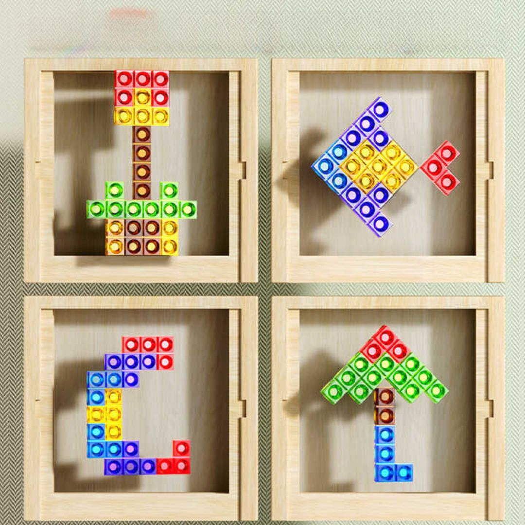 Tablero Ecoblock Tetris - Rompecabezas de Madera Sostenible