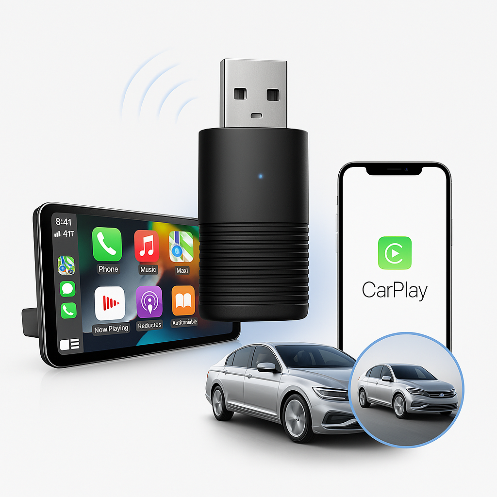 Adaptador Wireless CarPlay para iPhone y Android