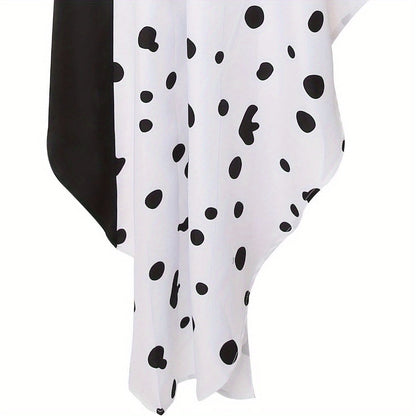 Vestido Disfraz Halloween Mujer - Dálmata Asimétrico Capucha