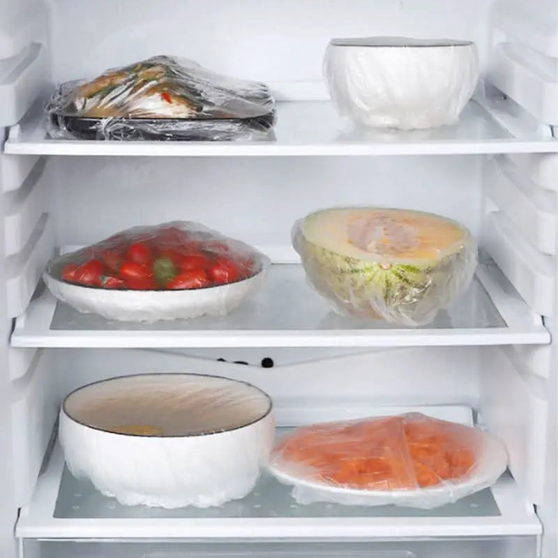 Tapas elásticas plásticas reutilizables para alimentos (100 pcs)