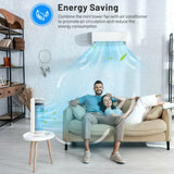 Pequeño Ventilador de Mesa Oscilante - 14" Torre Eléctrico - Temporizador y Velocidades Ajustables