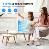 Pequeño Ventilador de Mesa Oscilante - 14" Torre Eléctrico - Temporizador y Velocidades Ajustables