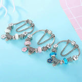 Pulsera de Plata Esterlina con Charms Florales