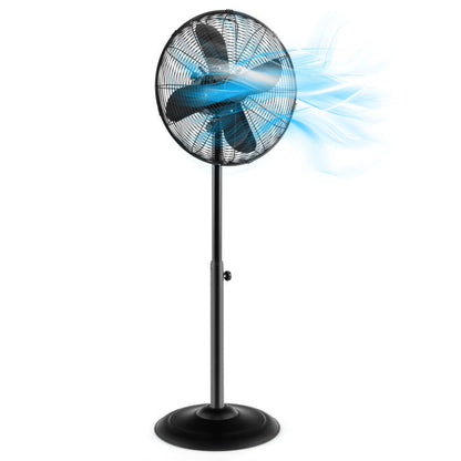 Ventilador de Pedestal Oscilante 16" - Altura Ajustable - 3 Velocidades - Flujo Personalizado