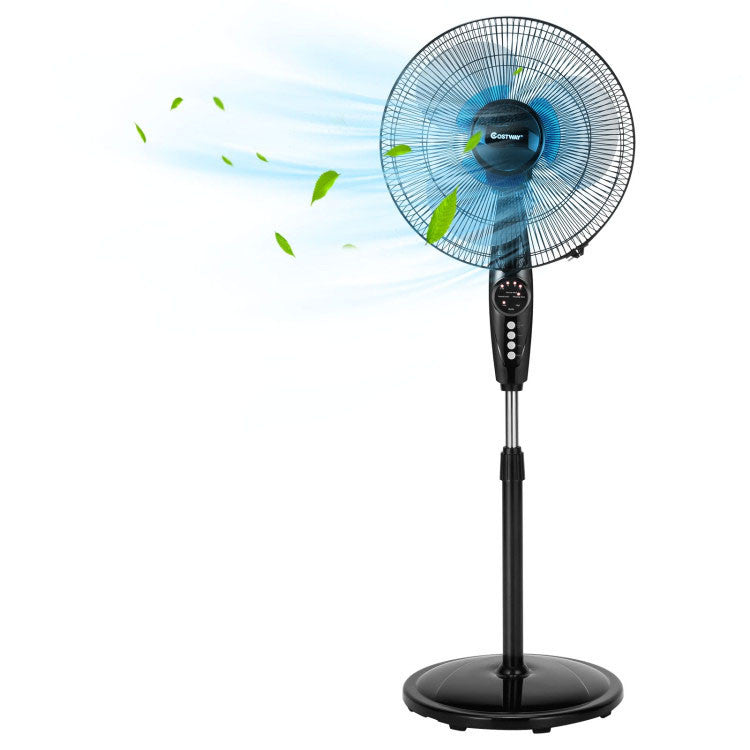 Ventilador de Piso Ajustable - Soporte Oscilante Silencioso - Enfriamiento Personalizado