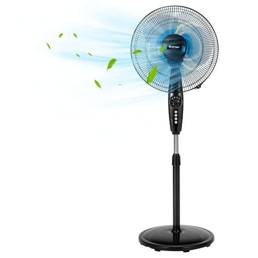 Ventilador de Piso Ajustable - Soporte Oscilante Silencioso - Enfriamiento Personalizado