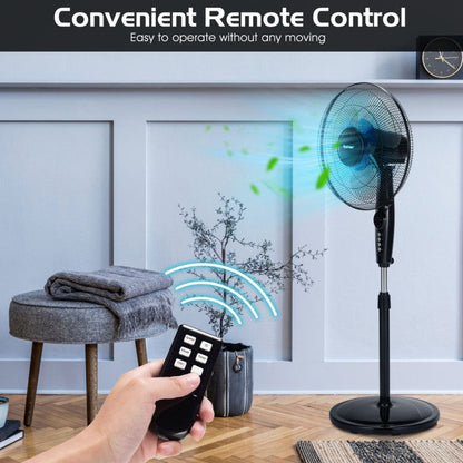 Ventilador de Piso Ajustable - Soporte Oscilante Silencioso - Enfriamiento Personalizado