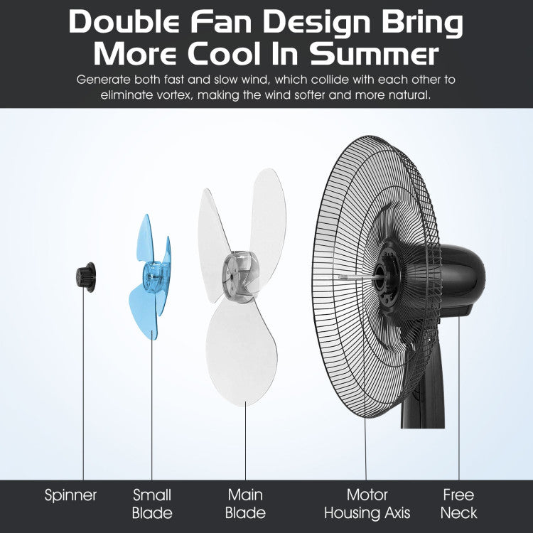 Ventilador de Piso Ajustable - Soporte Oscilante Silencioso - Enfriamiento Personalizado