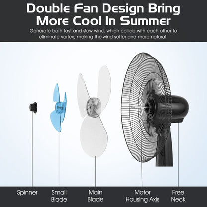 Ventilador de Piso Ajustable - Soporte Oscilante Silencioso - Enfriamiento Personalizado
