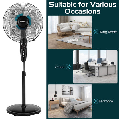 Ventilador de Piso Ajustable - Soporte Oscilante Silencioso - Enfriamiento Personalizado