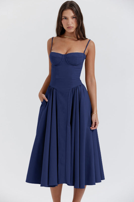 The Spring Dress - Dark blue