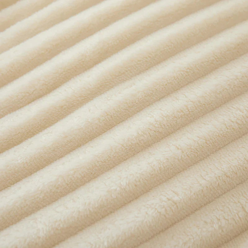 Manta Franela de Pana a Rayas Anchas CozyStripe