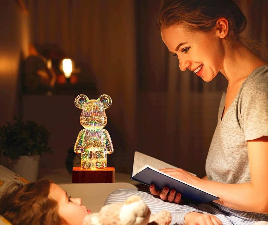 3D Fireworks Bear Lamp