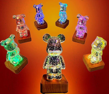 3D Fireworks Bear Lamp