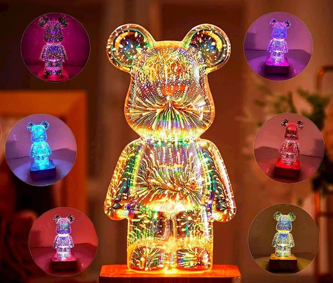 3D Fireworks Bear Lamp