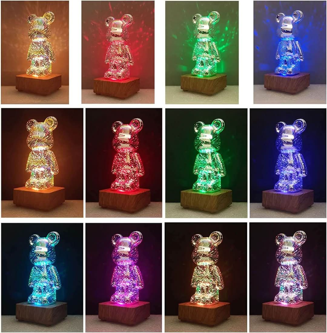 3D Fireworks Bear Lamp