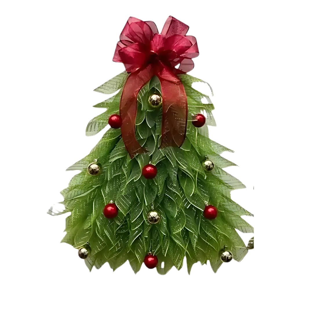 Corona de Navidad Hecha a Mano – Decoración con Luces LED para Puerta Principal