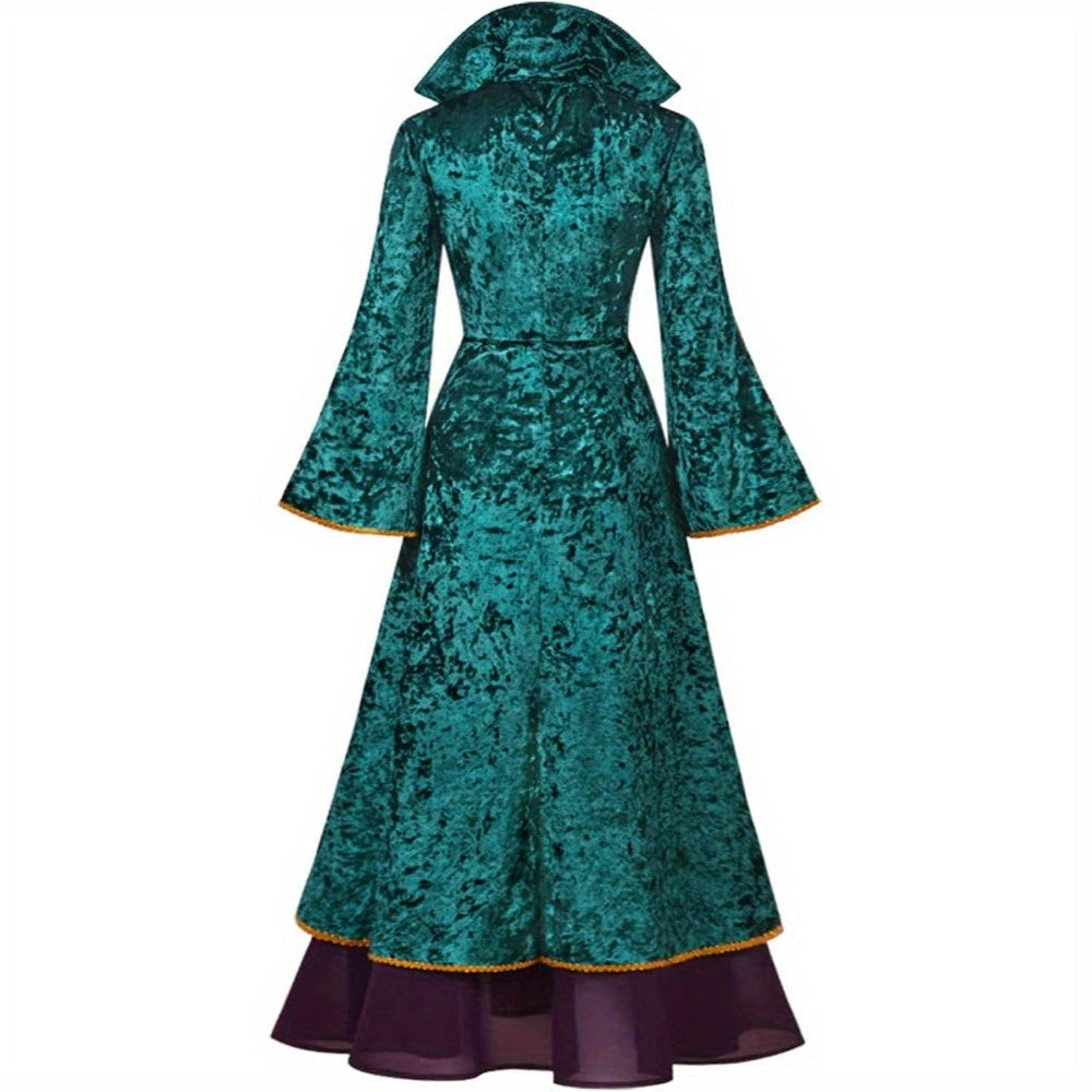 Vestido Halloween Hocus Pocus - Terciopelo - Manga Larga - Maxi