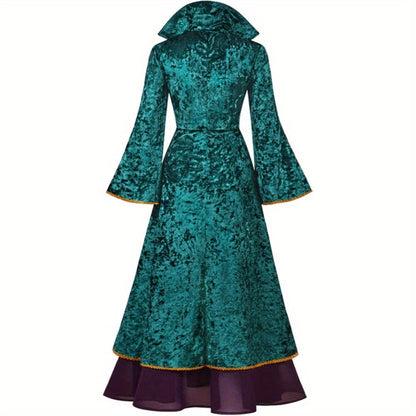 Vestido Halloween Hocus Pocus - Terciopelo - Manga Larga - Maxi