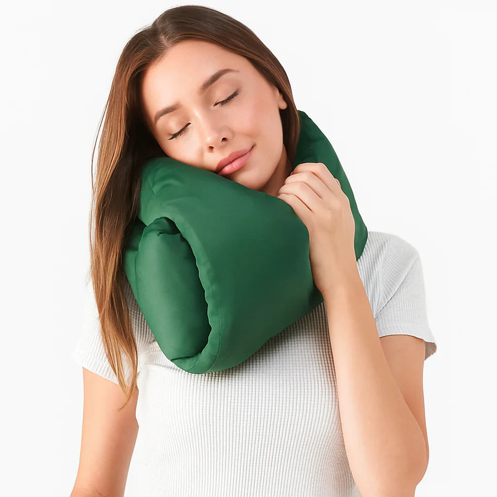 Almohada de viaje Infinity - soporte cervical ergonómica - viscoelástica compacta