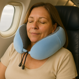 AirRest Almohada de Viaje - Espuma Viscoelástica - Soporte Cervical - Portátil