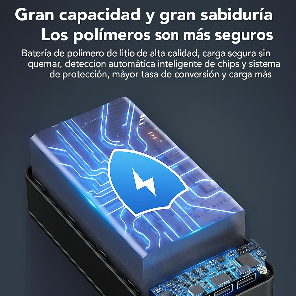 Vyflair | Batería Externa 50000mAh Carga Rápida Portátil