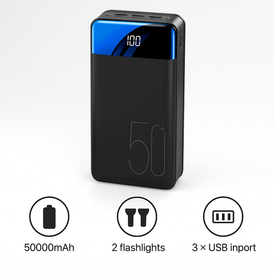 Vyflair | Batería Externa 50000mAh Carga Rápida Portátil