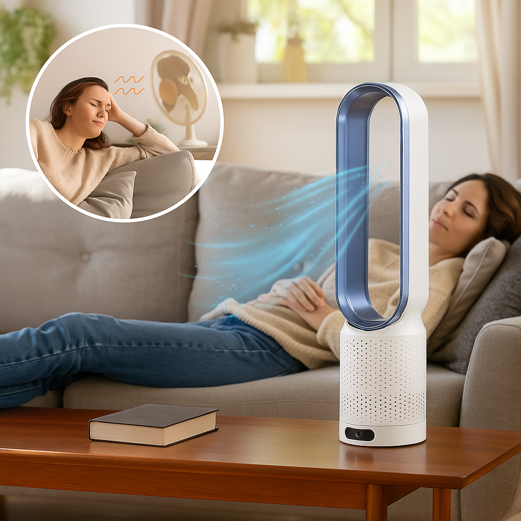 Ventilador Airpure Sin Aspas 3 en 1 Silencioso