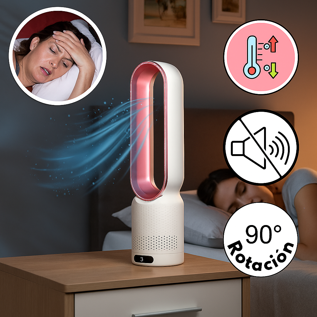 Ventilador Airpure Sin Aspas 3 en 1 Silencioso