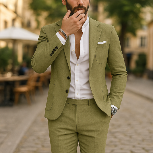ÉDOUARD｜Traje de lino de lujo para hombre