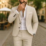 ÉDOUARD｜Traje de lino de lujo para hombre