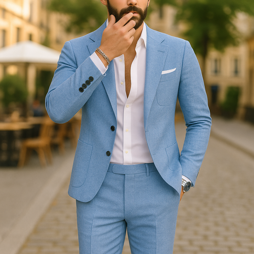 ÉDOUARD｜Traje de lino de lujo para hombre