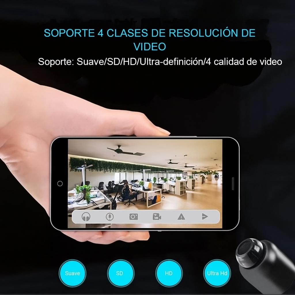 Mini Cámara WiFi 5G HD 1080p Seguridad Discreta