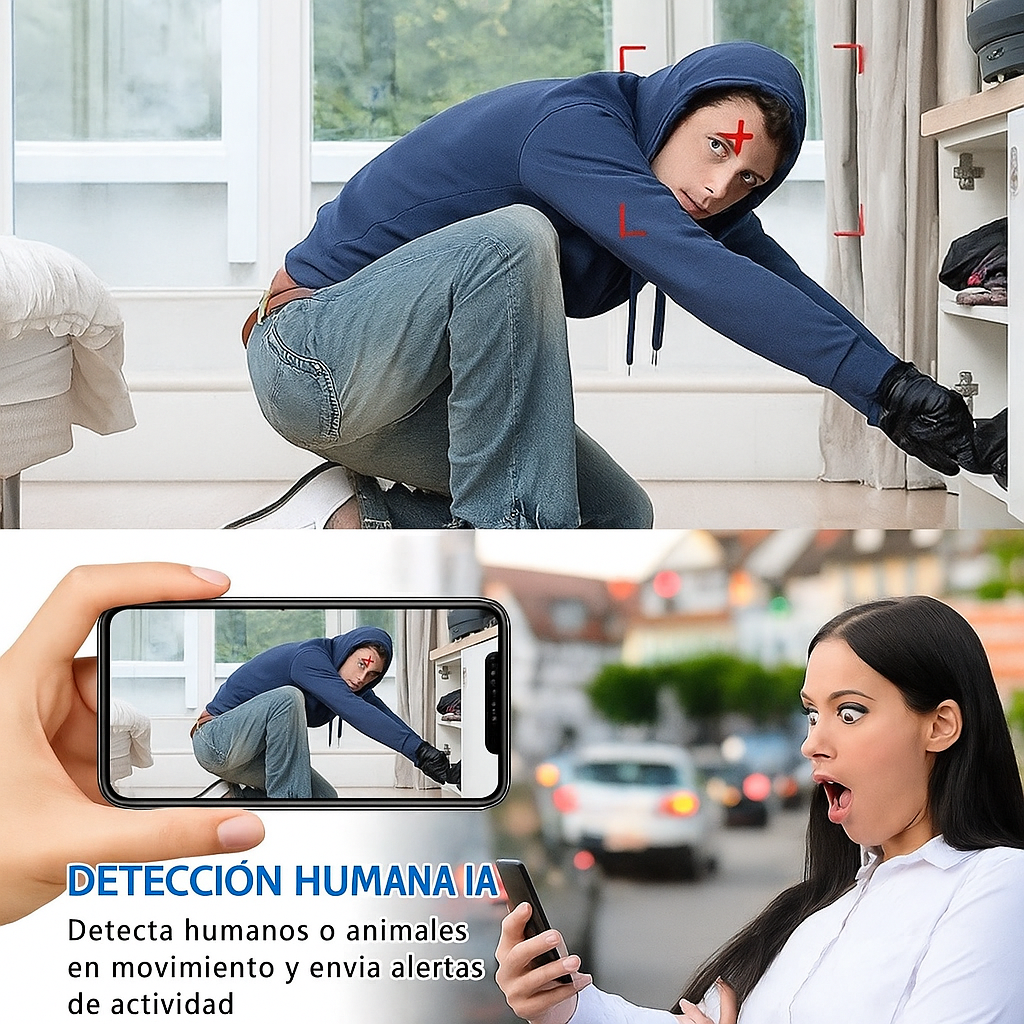 Mini Cámara WiFi 5G HD 1080p Seguridad Discreta