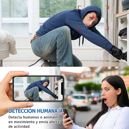 Mini Cámara WiFi 5G HD 1080p Seguridad Discreta