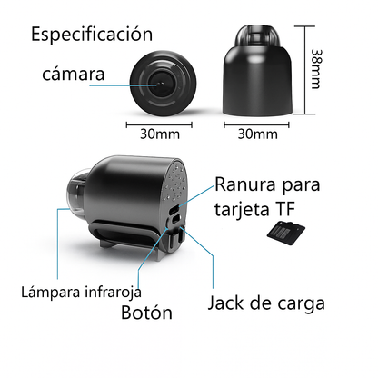 Mini Cámara WiFi 5G HD 1080p Seguridad Discreta