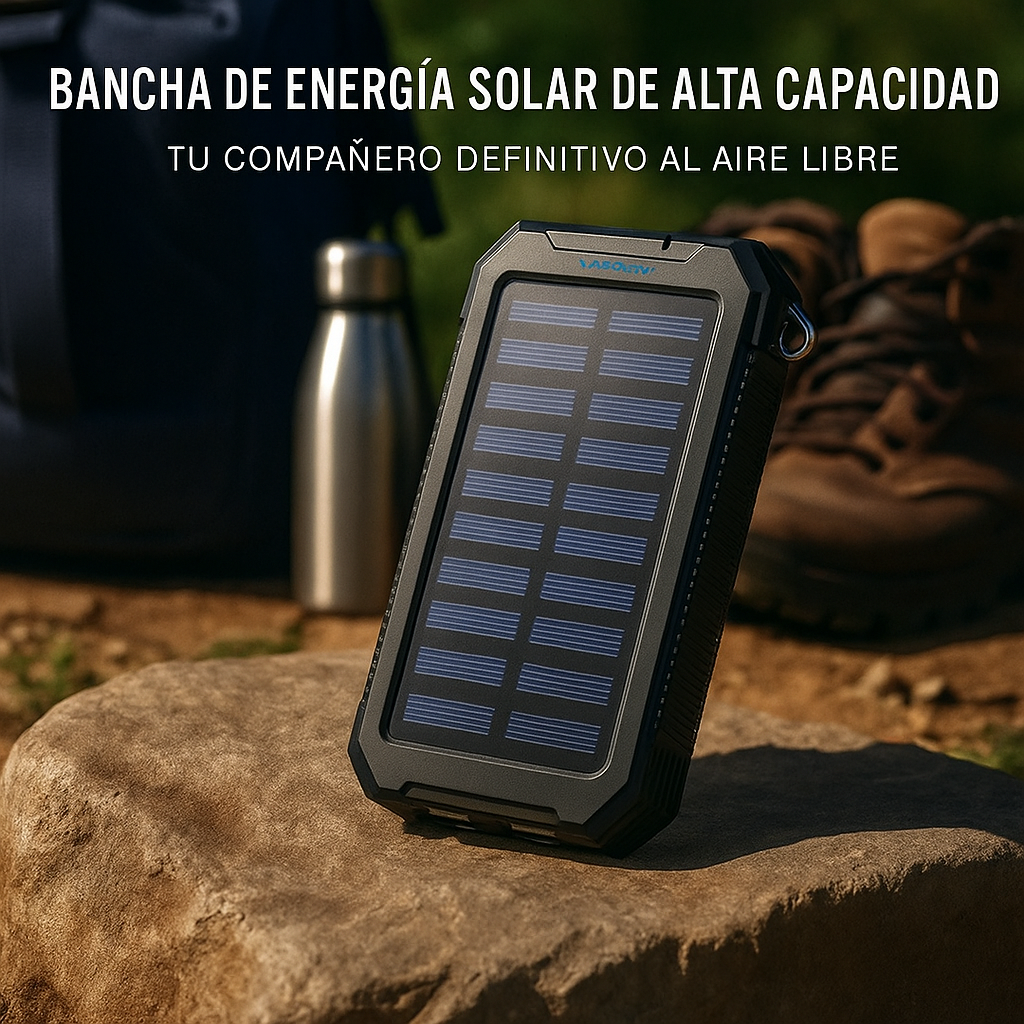 Batería Solar 500000mAh Impermeable Portátil