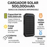 Batería Solar 500000mAh Impermeable Portátil