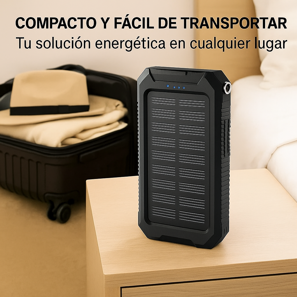 Batería Solar 500000mAh Impermeable Portátil