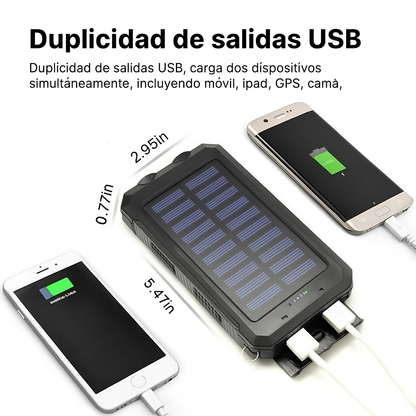 Batería Solar 500000mAh Impermeable Portátil